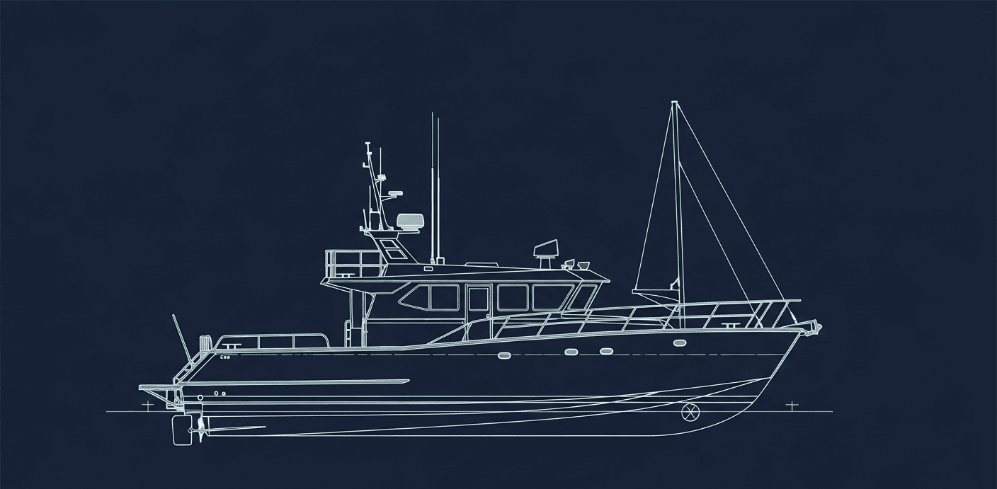 Pilot Interceptor side elevation blueprint