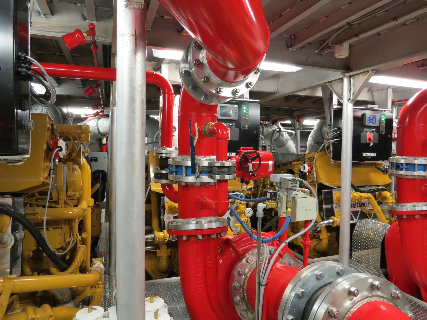 Judith Ann Caterpillar 3516C engine room — four-engine propulsion suite