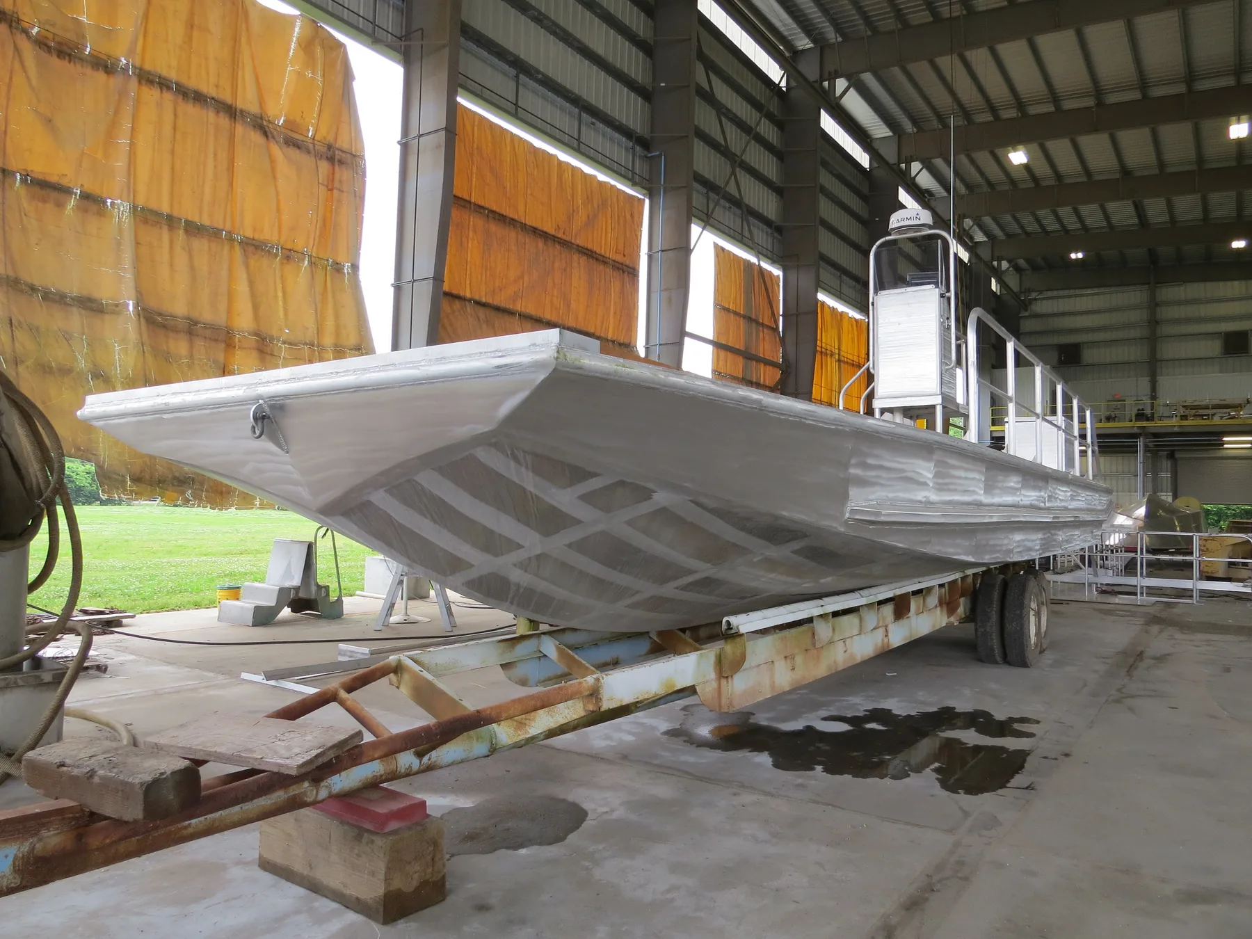 Rising Water dockside — bow view